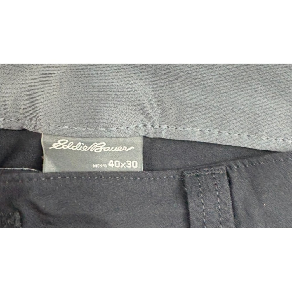 Eddie Bauer Mens Black Hiking Pants 40x30 Nylon Spandex Outdoor Casual - Picture 10 of 11
